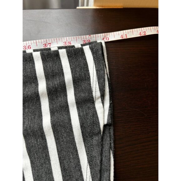 AB Studio Women's Black White Stripe Maxi Skirt Size LARGE - Picture 6 of 6